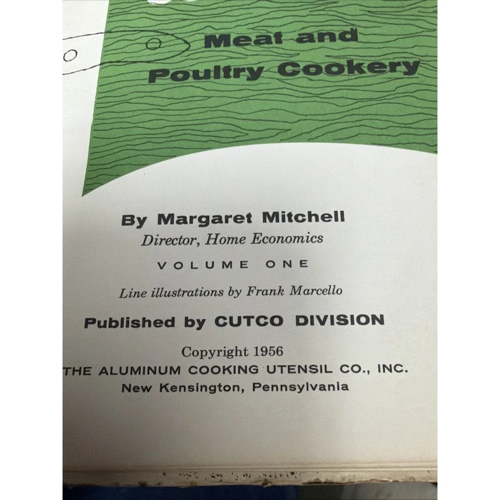 Cutco wood utensil block and 1956 Cutco Cookbook